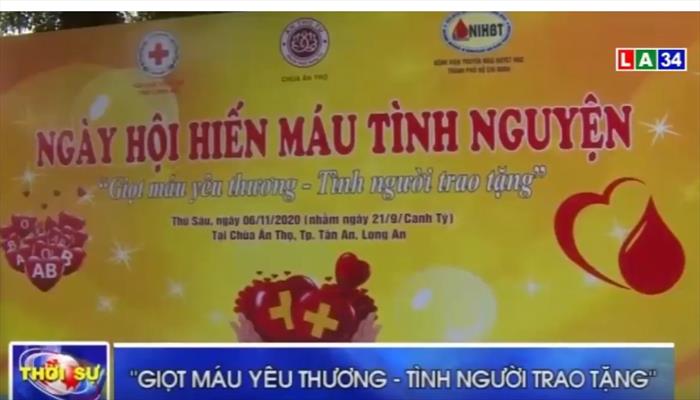 [Video] Tin trên kênh LA34 về ngày Hội hiến máu tại Chùa Ân Thọ