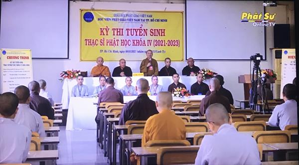 [Video] HVPGVN tại TP HCM khai mạc Kỳ thi Tuyển sinh Thạc sĩ Phật học khóa IV 2021 – 2023
