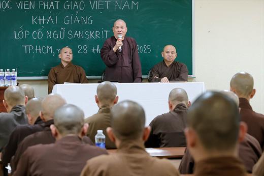 HỌC VIỆN PHẬT GIÁO VN TP.HCM KHAI GIẢNG LỚP CỔ NGỮ SANSKRIT KHÓA ĐẦU TIÊN