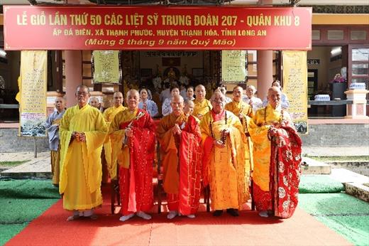Phật giáo huyện Thạnh Hóa tổ chức lễ tưởng niệm nhân ngày Giỗ lần thứ 50 của liệt sĩ Trung đoàn 207