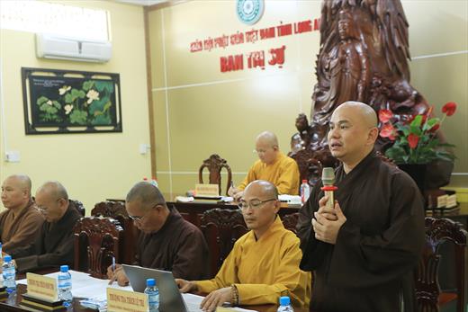 Phật giáo tỉnh Long An tổ chức phiên họp định kỳ tổng kết Phật sự tháng 3 và triển khai Phật sự mới