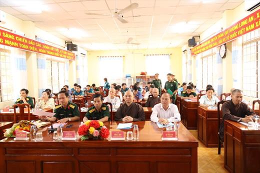 Thạnh Hóa: Hội nghị sơ kết 3 năm thực hiện chương trình phối hợp hoạt động giai đoạn 2020-2025 giữa Ban Trị sự Phật giáo huyện và Ban Chỉ huy Quân sự huyện