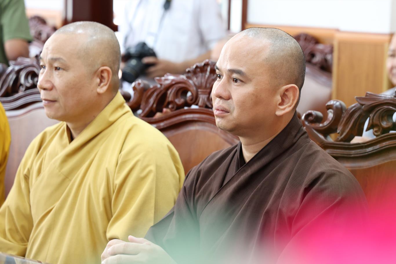 Ban Thường trực Ban Trị sự Phật giáo tỉnh chúc Tết lãnh đạo Công An tỉnh Long An