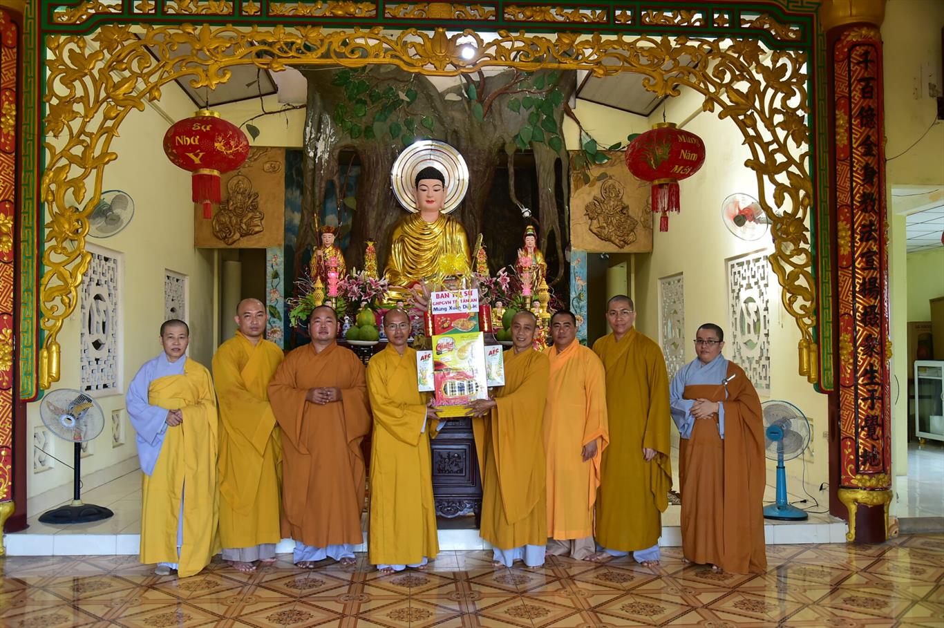 Ban Trị sự Phật giáo Thành phố Tân An chúc Tết đến 30 tự viện trên địa bàn