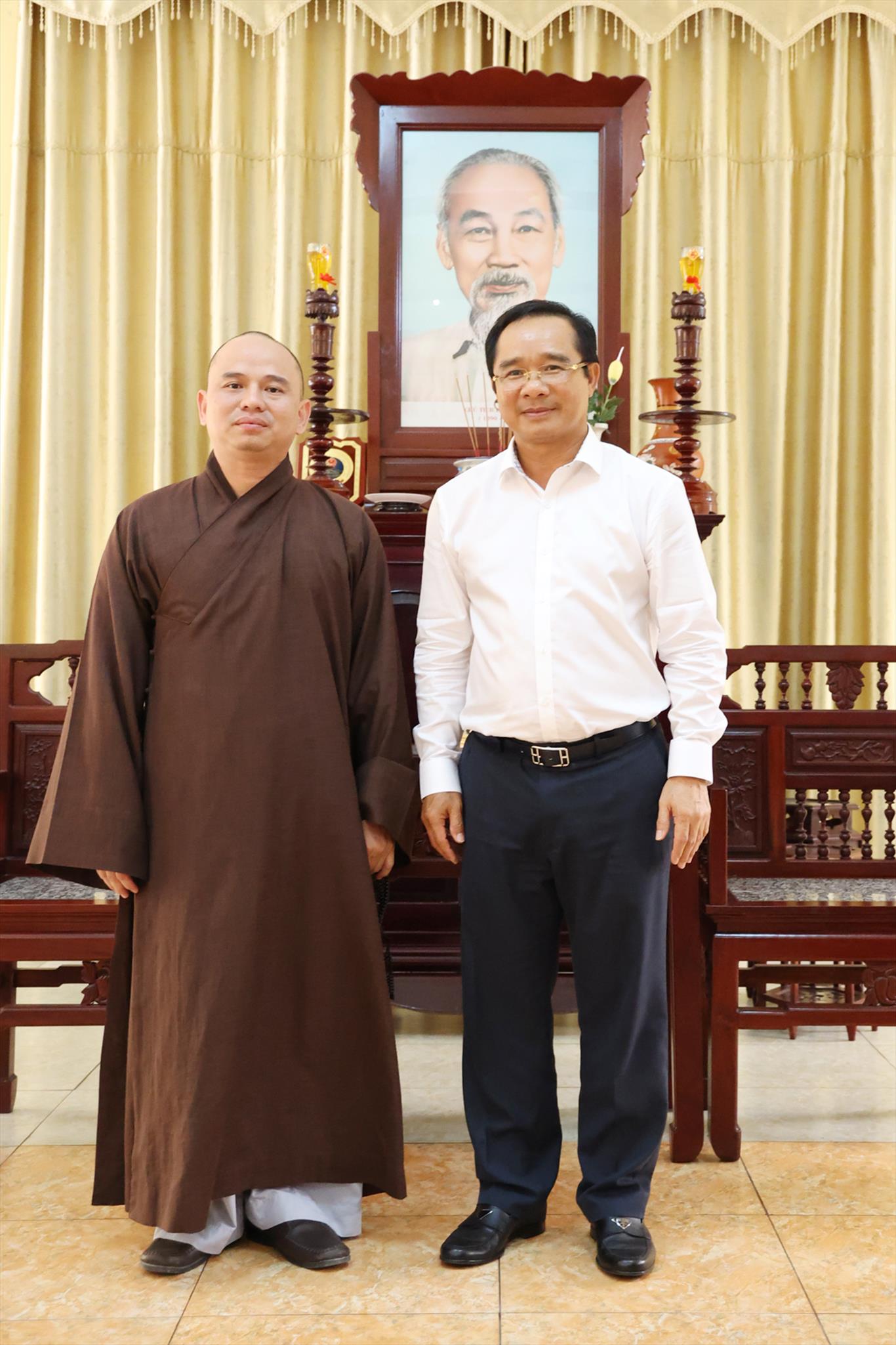 Bí thư Tỉnh ủy Long An – Nguyễn Văn Được thăm, chúc tết Ban Trị sự Giáo hội Phật giáo Việt Nam tỉnh Long An