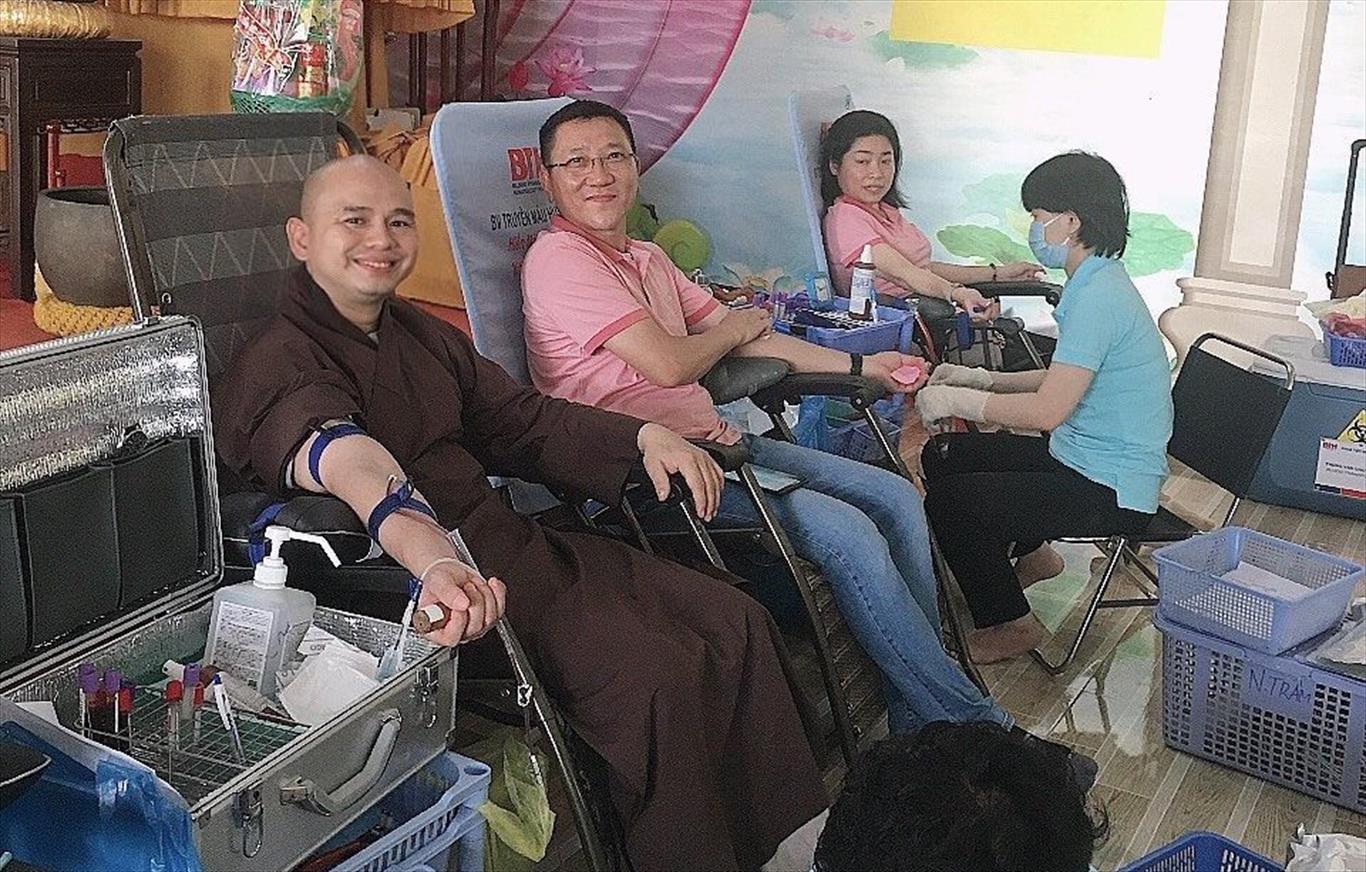 Chùa Ân Thọ tổ chức ngày hội hiến máu cứu người