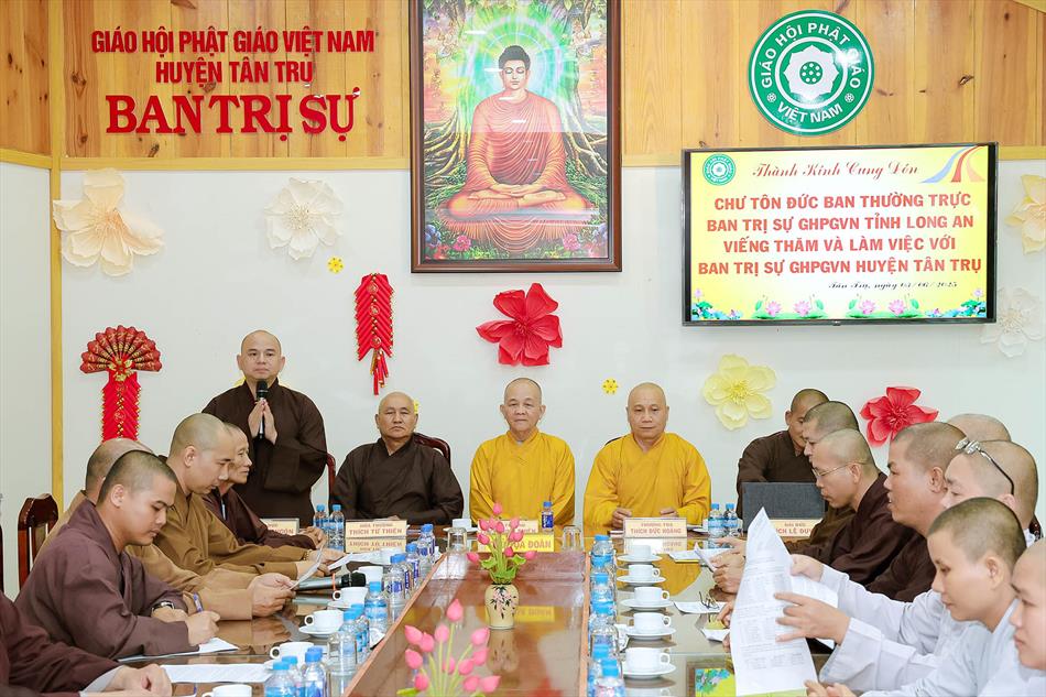 Ban Trị sự GHPGVN tỉnh Long An thăm và làm việc tại huyện Tân Trụ Ban Trị sự GHPGVN tỉnh Long An thăm và làm việc tại huyện Tân Trụ