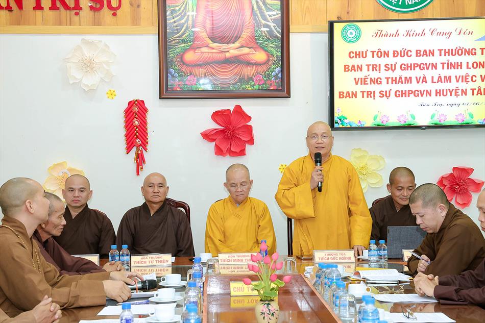 Ban Trị sự GHPGVN tỉnh Long An thăm và làm việc tại huyện Tân Trụ Ban Trị sự GHPGVN tỉnh Long An thăm và làm việc tại huyện Tân Trụ