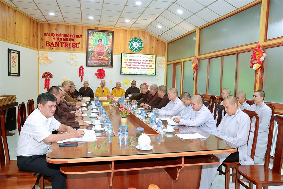 Ban Trị sự GHPGVN tỉnh Long An thăm và làm việc tại huyện Tân Trụ Ban Trị sự GHPGVN tỉnh Long An thăm và làm việc tại huyện Tân Trụ