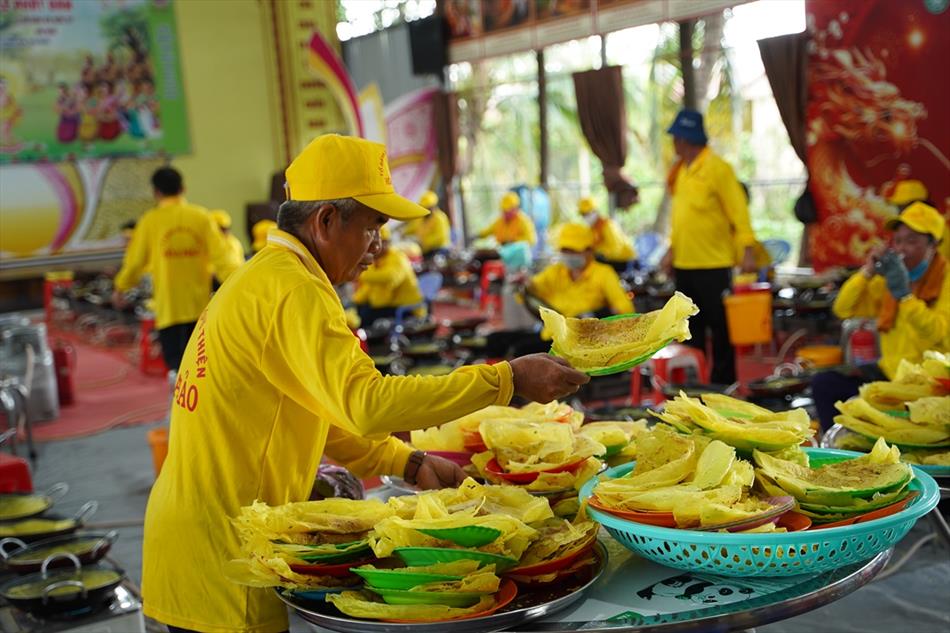 Hình ảnh ngày Phật đản 2025 tại chùa Ân Thọ: buổi sáng và chiều