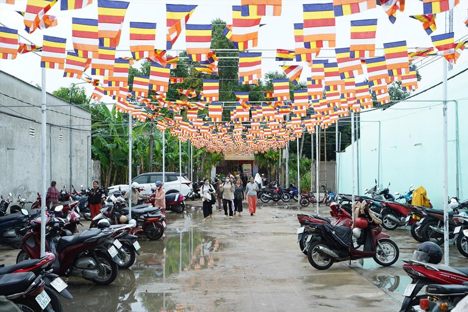 Hình ảnh ngày Phật đản 2025 tại chùa Ân Thọ: buổi sáng và chiều