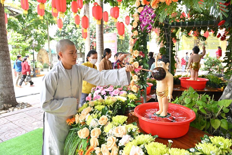 Hình ảnh ngày Phật đản 2025 tại chùa Ân Thọ: buổi sáng và chiều