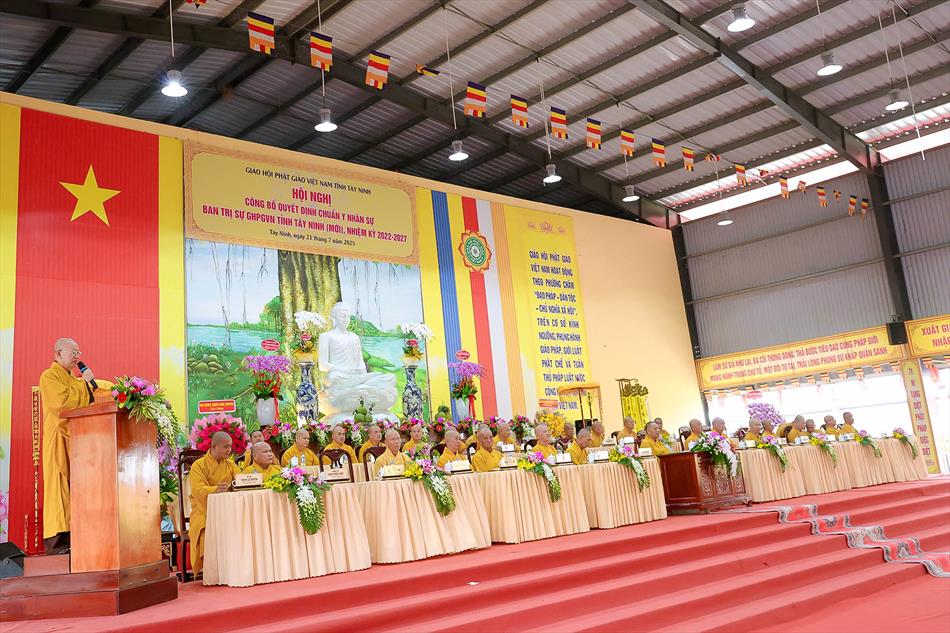 Hội nghị công bố quyết định nhân sự Ban Trị sự GHPGVN tỉnh Tây Ninh mới nhiệm kỳ 2022-2027 Hội nghị công bố quyết định nhân sự Ban Trị sự GHPGVN tỉnh Tây Ninh mới nhiệm kỳ 2022-2027