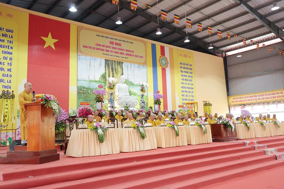 Hội nghị công bố quyết định nhân sự Ban Trị sự GHPGVN tỉnh Tây Ninh mới nhiệm kỳ 2022-2027 Hội nghị công bố quyết định nhân sự Ban Trị sự GHPGVN tỉnh Tây Ninh mới nhiệm kỳ 2022-2027