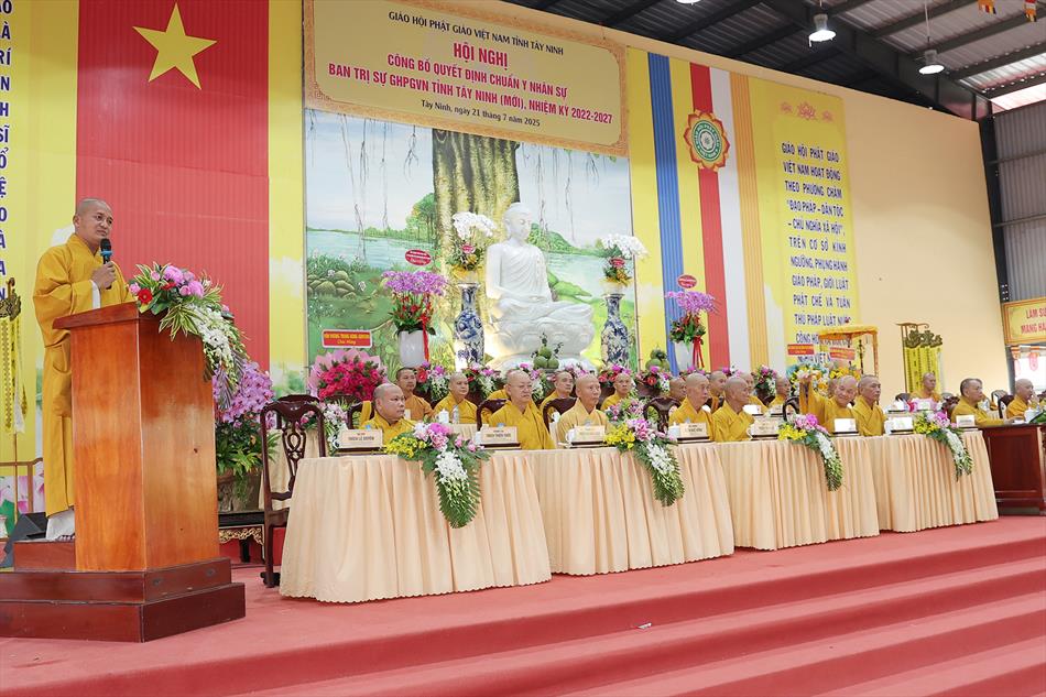 Hội nghị công bố quyết định nhân sự Ban Trị sự GHPGVN tỉnh Tây Ninh mới nhiệm kỳ 2022-2027 Hội nghị công bố quyết định nhân sự Ban Trị sự GHPGVN tỉnh Tây Ninh mới nhiệm kỳ 2022-2027