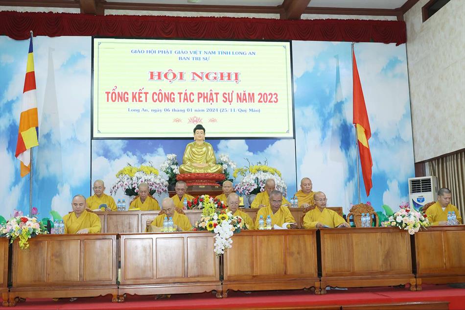 Hội nghị tổng kết Phật sự năm 2023 của Ban Trị sự Phật giáo tỉnh Long An
