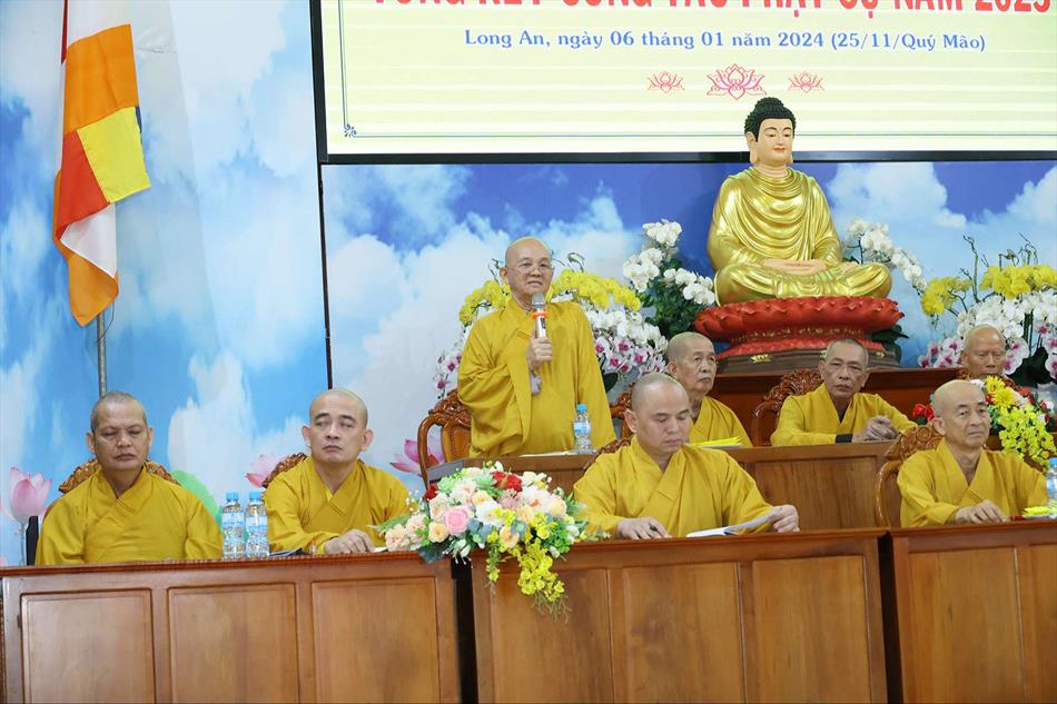 Hội nghị tổng kết Phật sự năm 2023 của Ban Trị sự Phật giáo tỉnh Long An