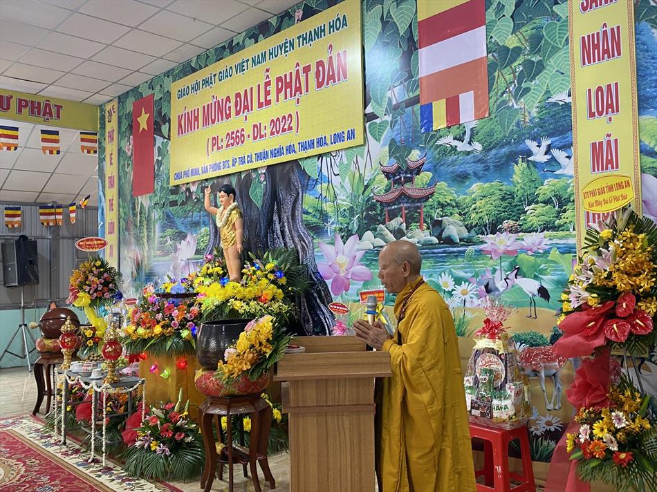 Phật giáo huyện Thạnh Hoá tổ chức Đại lễ Phật đản 2022