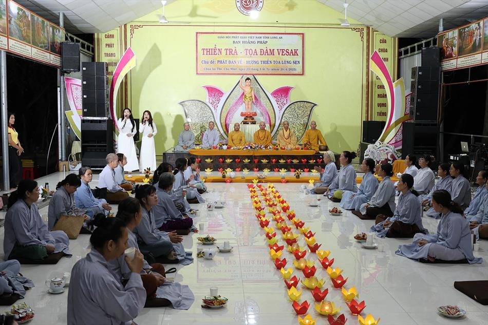 Thiền trà & tọa đàm Vesak của Ban Hoằng pháp tỉnh Long An: giây phút an trú và tri ân Đức Phật Thiền trà & tọa đàm Vesak của Ban Hoằng pháp tỉnh Long An: giây phút an trú và tri ân Đức Phật